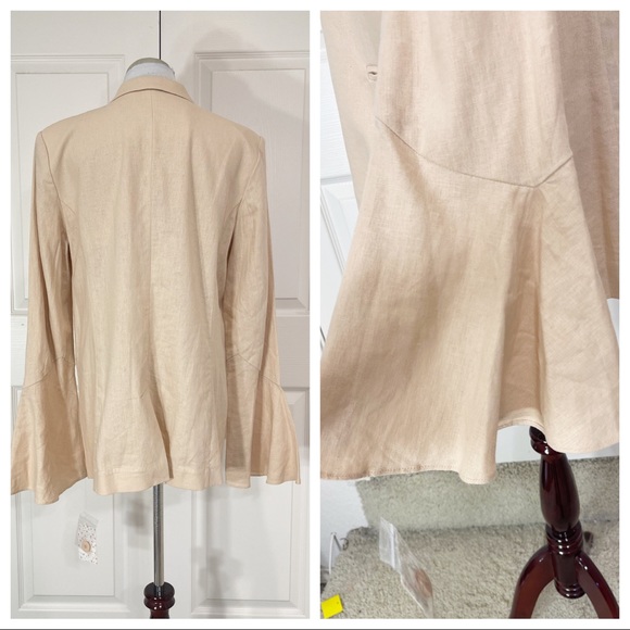 NWT! FREE PEOPLE Flared Sleeve Blazer In Rose - Picture 4 of 7